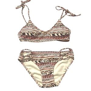 Xhilaration Juniors XS Neutral Aztec Print Bikini Animal Print Size XS